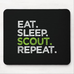 Cool Eat Sleep Scout Repeat Cub Love Scouting Mouse Pad