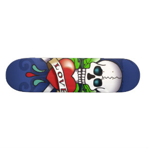 Cool Ed Hardy style skateboard