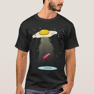 Cool Egg Abducting Bacon Funny UFO Breakfast Food  T-Shirt