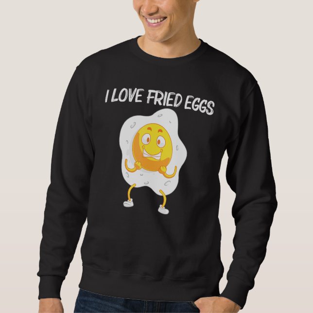 Cool Egg For Men Women Fried Baked Poached Protein Sweatshirt (Front)