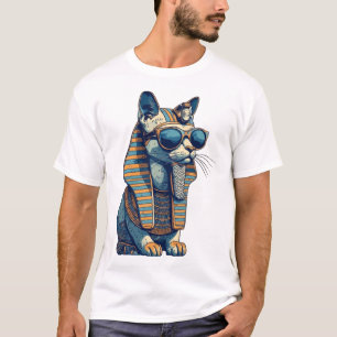 Cool Egyptian Pharaoh Cat Mascot Graphic Streetwea T-Shirt