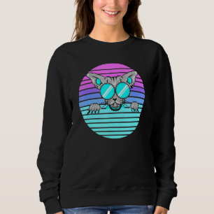 Cool Egyptian Retro Cat Sunset 1 Sweatshirt