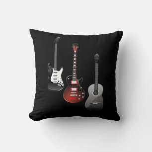 Cool Electric Guitars for Music Lovers Custom Gift Cushion