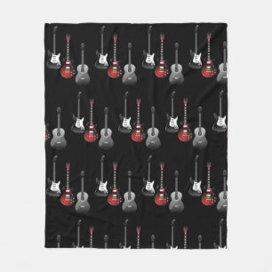 Cool Electric Guitars for Music Lovers Gift Fleece Blanket