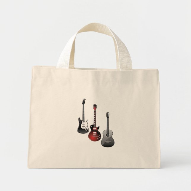 Cool Electric Guitars for Music Lovers Gift Mini Tote Bag (Front)