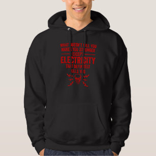 Cool Electrician Men Electricity Kill You Linema Hoodie