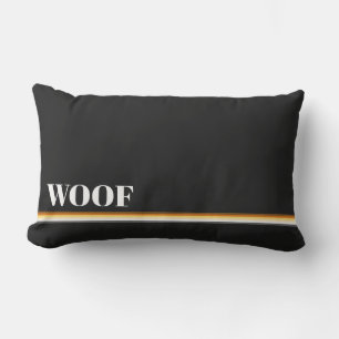 Cool Elegant Gay Bears Pride Flag Woof Lumbar Cushion