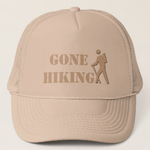 cool, elegant khaki gone hiking sports hat. trucker hat