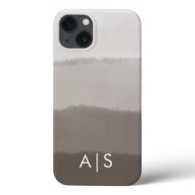 Cool Elegant Monogrammed Initials Davy Grey Ombre