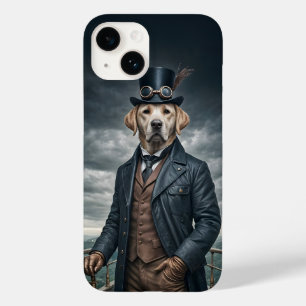 Cool Elegant Victorian Steampunk Labrador Dog Art Case-Mate iPhone 14 Case