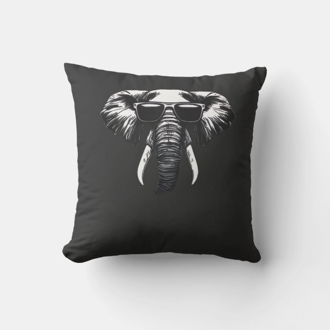 Cool elephant for extrovert , funny  cushion (Front)