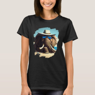 Cool Elephant Wearing Sunglasses Chilling on Beach T-Shirt