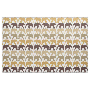 Cool Elephants Pattern Fabric