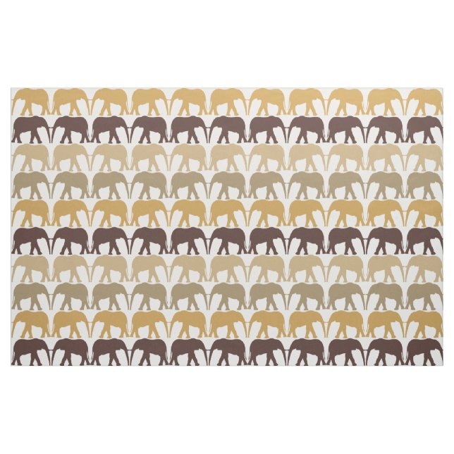 Cool Elephants Pattern Fabric (Fat Quarter)