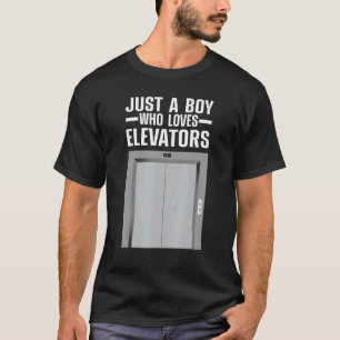 Cool Elevator Art Men Boys Kids Elevator Mechanic T-Shirt