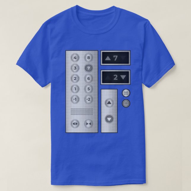 Cool Elevator Buttons Art Men Women Lift Halloween T-Shirt (Design Front)