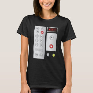 Cool Elevator Buttons Art Men Women Lift Halloween T-Shirt