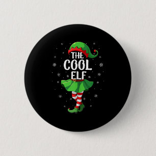 Cool Elf Christmas Girls Women Elf Squad Xmas Fami 6 Cm Round Badge