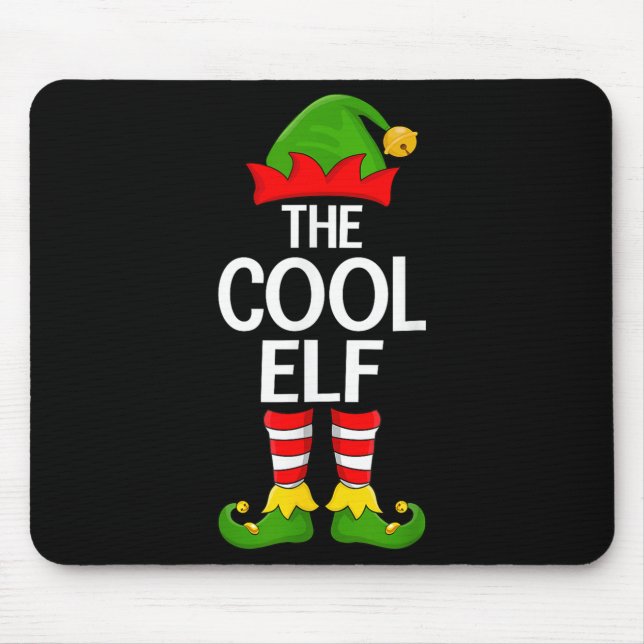 Cool Elf Xmas Matching Family Elf Squad Christmas  Mouse Pad (Front)