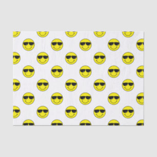 Cool Emoji Face with Sunglasses Tissue Paper