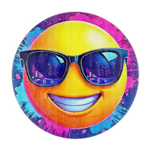 Cool 😎 Emoji Splash Fun Cutting Board