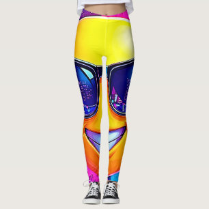 Cool 😎 Emoji Splash Fun Leggings
