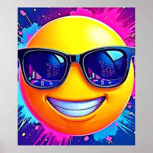 Cool 😎 Emoji Splash Fun Poster