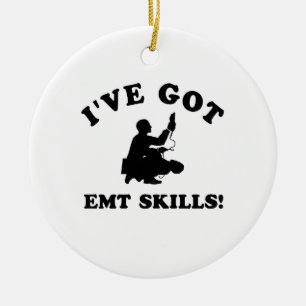 Cool EMT SKILLS designs Ceramic Ornament