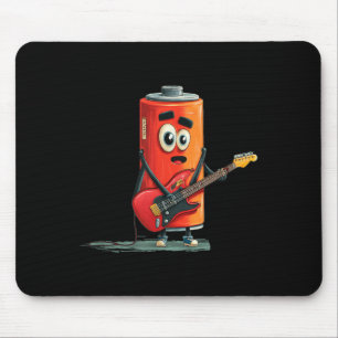 Cool Energy Battery with Guitar for Rockn Roll Mouse Pad