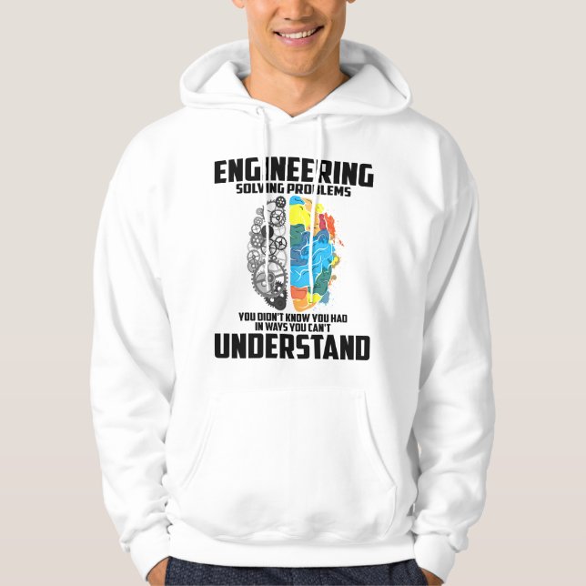 Cool Engineering Definition Funny Engineer Gift Me Hoodie (Front)