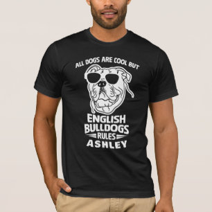 Cool English Bulldog Rule Dog T-Shirt