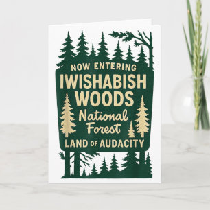 Cool Entering Wishabish Woods National Forest Land Card