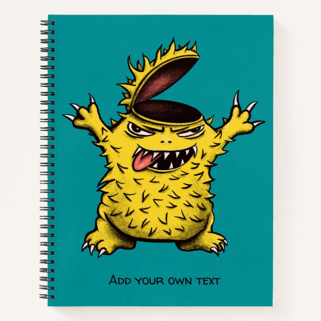 Cool Evil Monster Character  Notebook (Front)