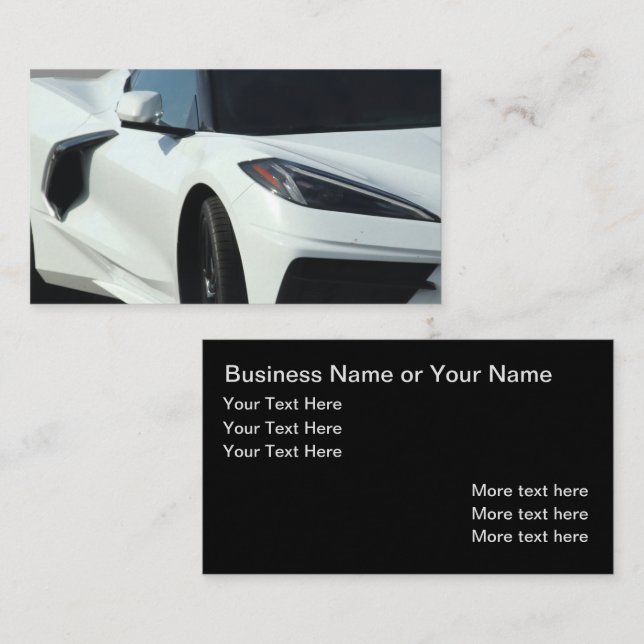Cool Exotic Car Theme Business Cards (Front/Back)