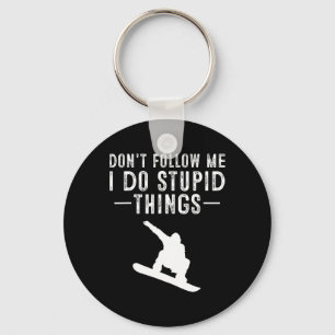 Cool Extreme Sports Lovers Snowboard Kids Designs Key Ring