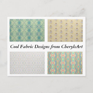 Cool Fabric Designs from CherylsArt Postcards