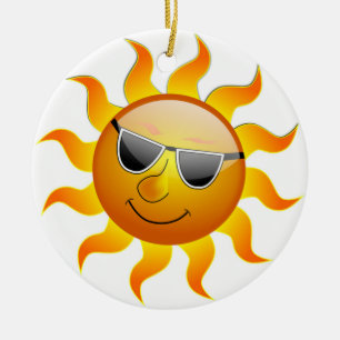COOL FACE SUNSHINE CERAMIC TREE DECORATION