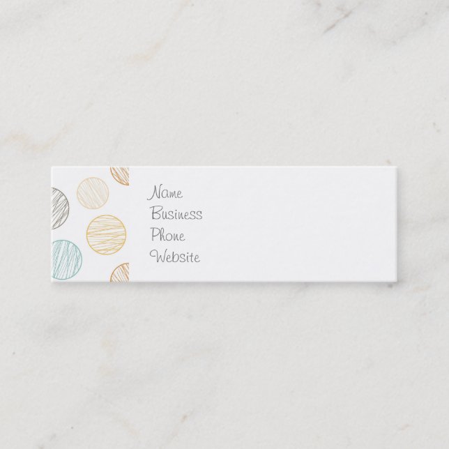Cool Faded Colourful Balls of Yarn Pattern Gifts Mini Business Card (Front)
