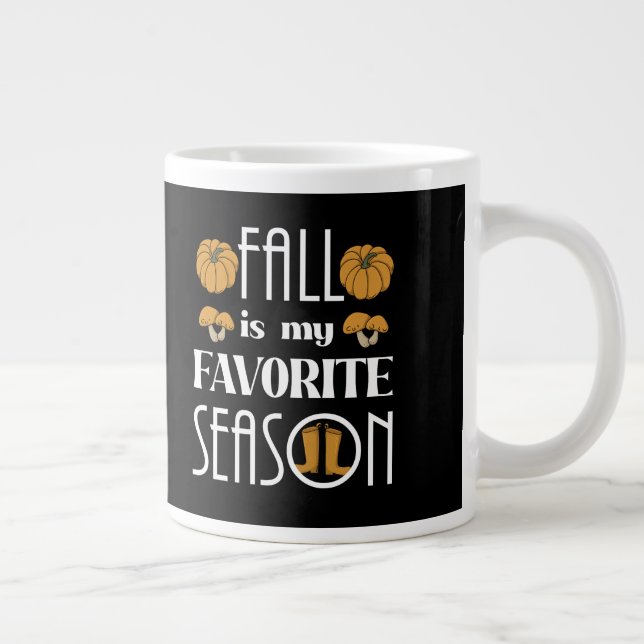 Cool Fall  Large Coffee Mug (Right)