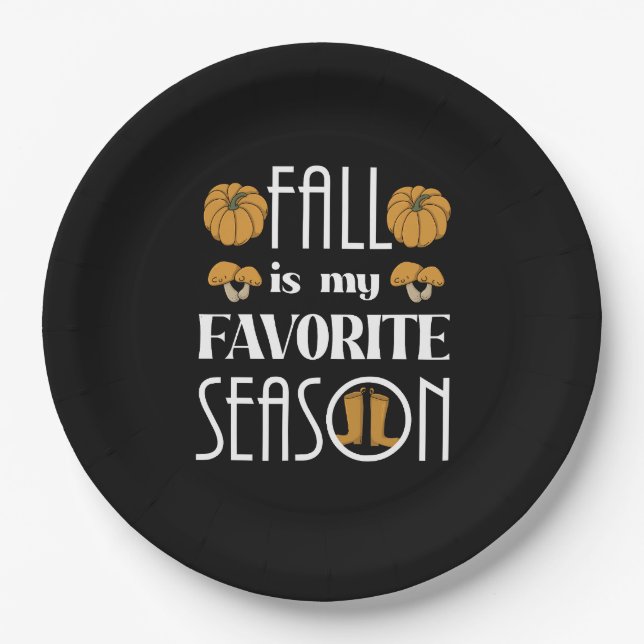 Cool Fall  Paper Plate (Front)