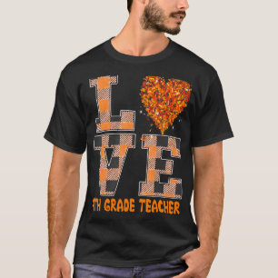Cool Fall Paraeducator Cute Fall Teacher 4th Grade T-Shirt
