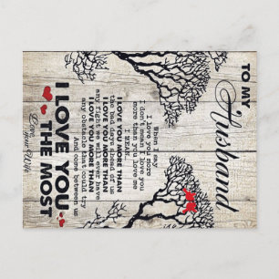 Cool Family Decoration To My Husband Letter Announcement Postcard