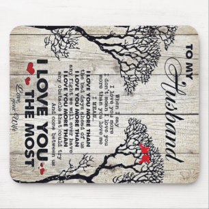 Cool Family Decoration To My Husband Letter Mouse Pad
