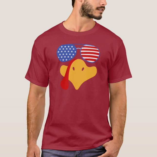 Cool Family Matching Thanksgiving Turkey Face  T-Shirt (Front)