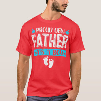 Cool Family Proud New Father It's A Boy Gender Rev T-Shirt