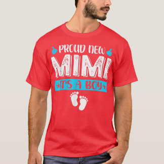 Cool Family Proud New Mimi It's A Boy Gender Revea T-Shirt