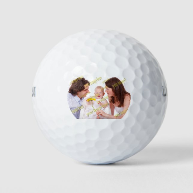 Cool Family Stylish Fab Photo Collage Golf Balls (Front)