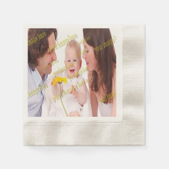 Cool Family Stylish Fab Photo Collage Napkin (Front)