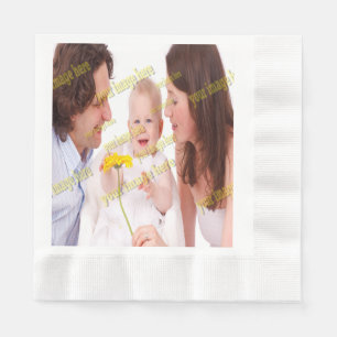 Cool Family Stylish Fab Photo Collage Napkin