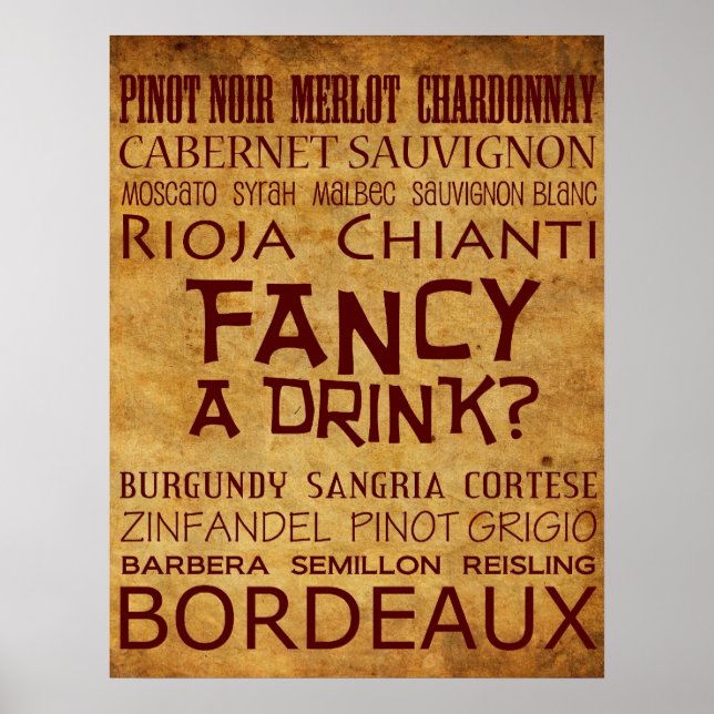 Cool Fancy a Drink? Poster! Poster (Front)